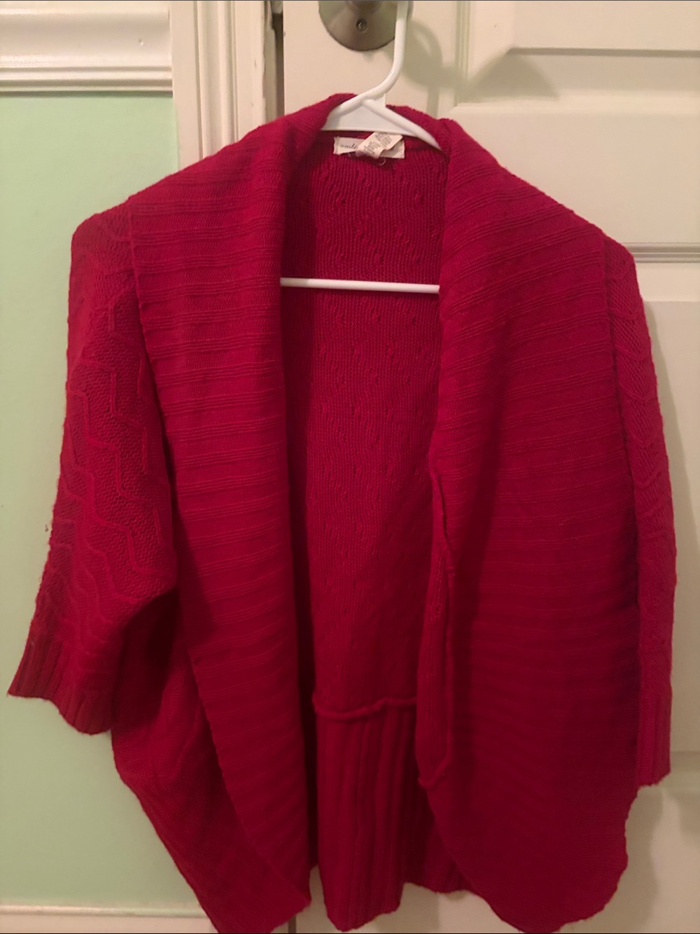 Ambiance Open-Front Cardigan in Vibrant Red